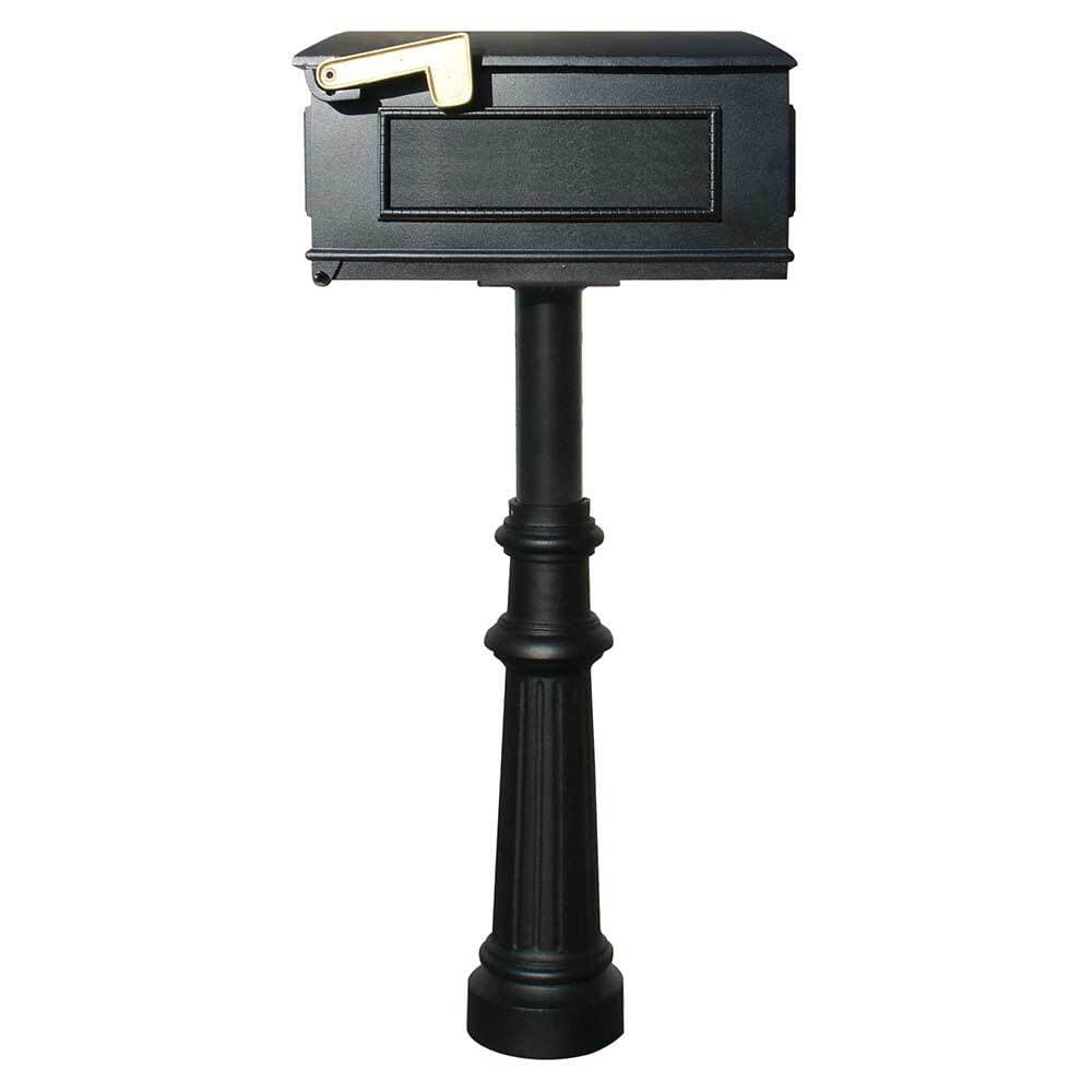 Hanford Deluxe post with Lewiston cast aluminum mailbox in Chicagoland