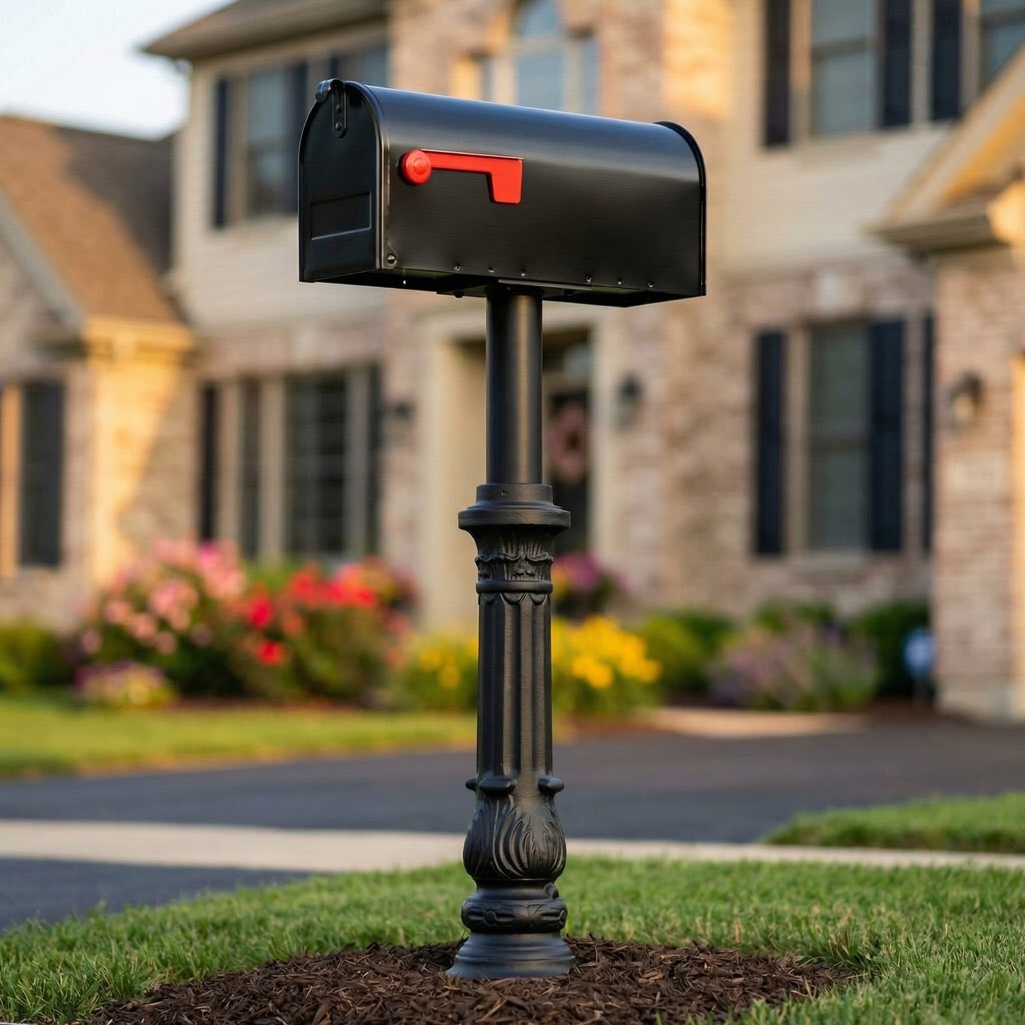 Hanford classic single-post mailbox system installed in Chicago-area neighborhood