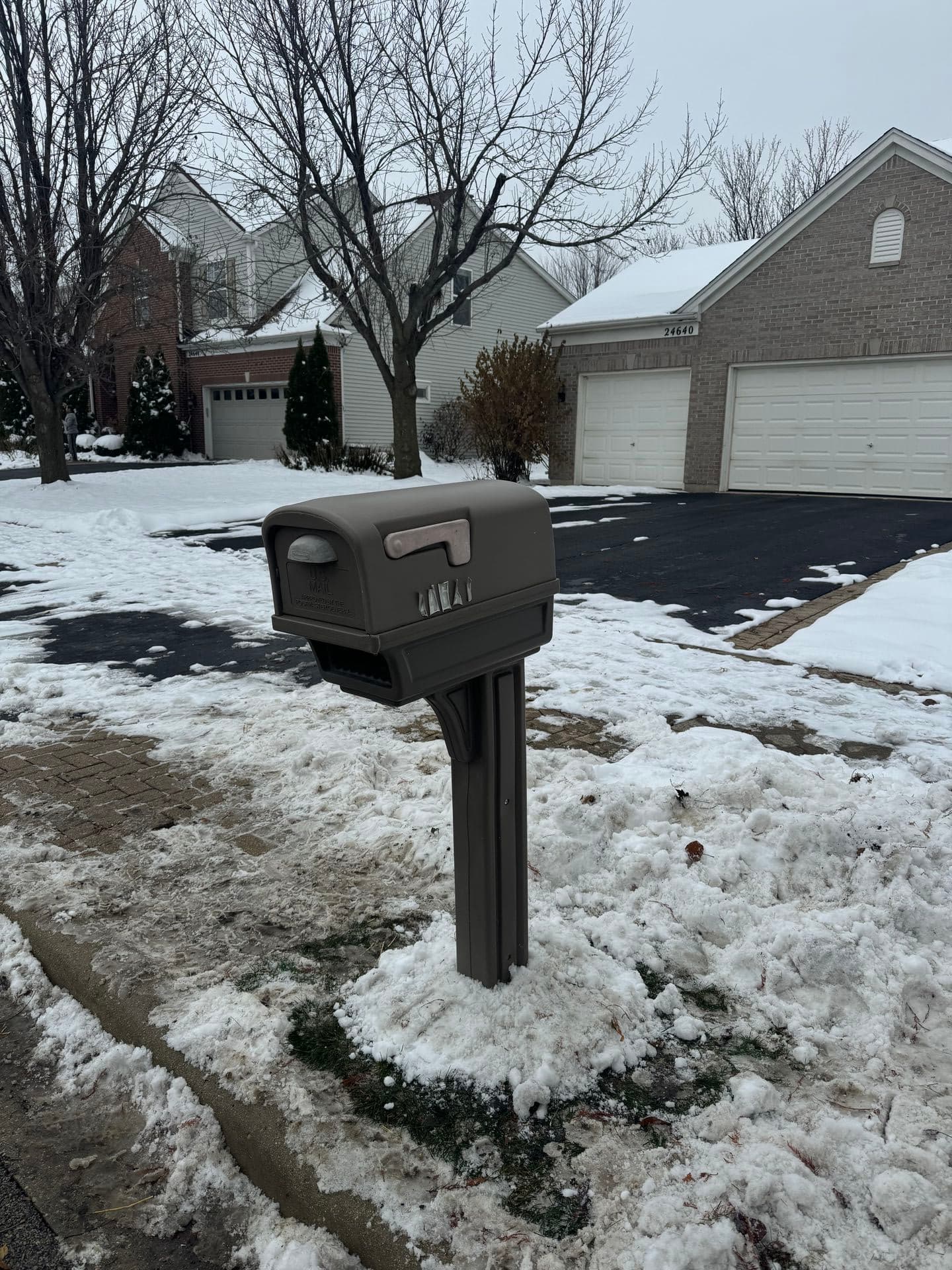 Keystone style mailbox installed in Bolingbrook, IL